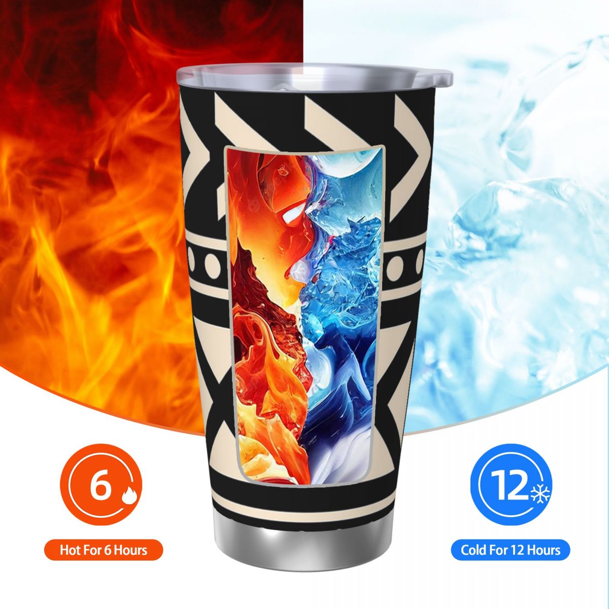 African Mud Cloth Black And Wh - Tumbler 20Oz White ulasan dan harga