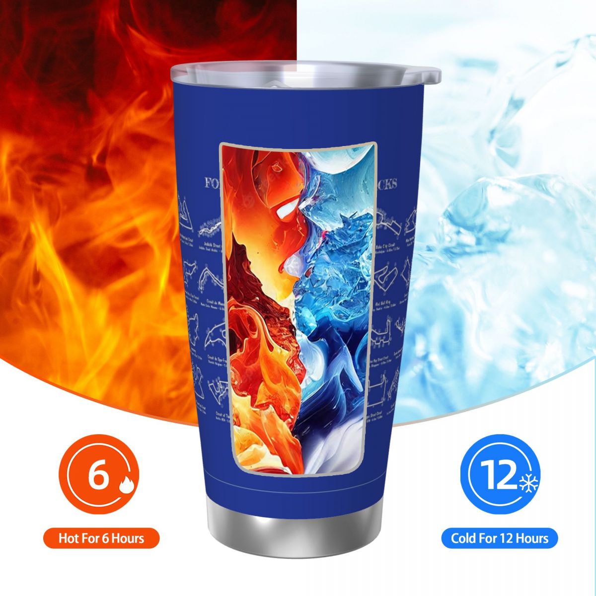 F1 Race Tracks (White Stencil- - Tumbler 20Oz White ulasan dan harga